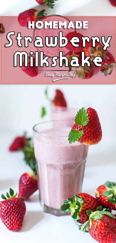 Homemade strawberry milkshake - Easy Recipe Chef