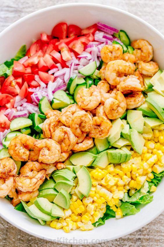 Healthy Shrimp Avocado Salad - Easy Recipe Chef