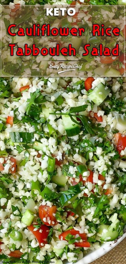 Keto Cauliflower Rice Tabbouleh Salad