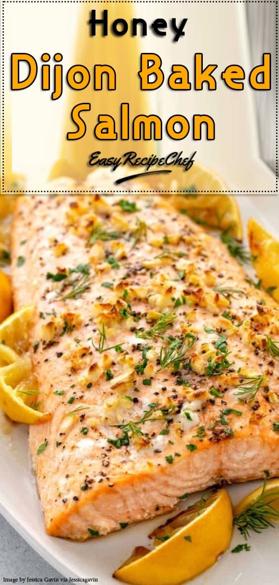 Honey Dijon Baked Salmon - Easy Recipe Chef