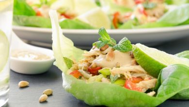Healthy Asian Chicken Lettuce Wraps 13