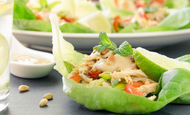 Healthy Asian Chicken Lettuce Wraps 26