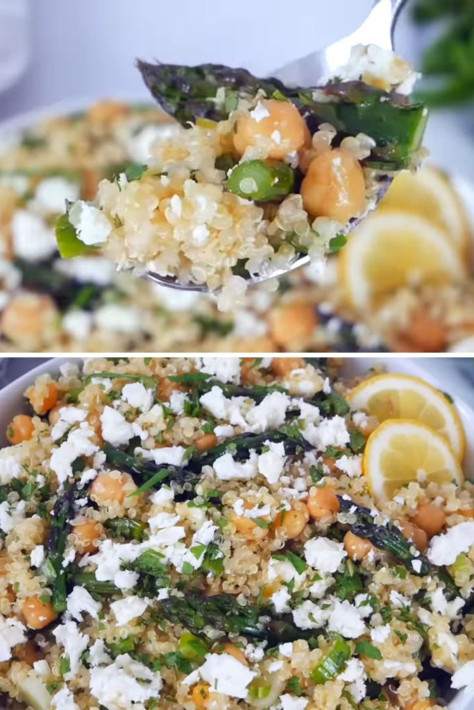 Mouthwatering Quinoa Power Salad: Asparagus, Chickpeas & Feta 3