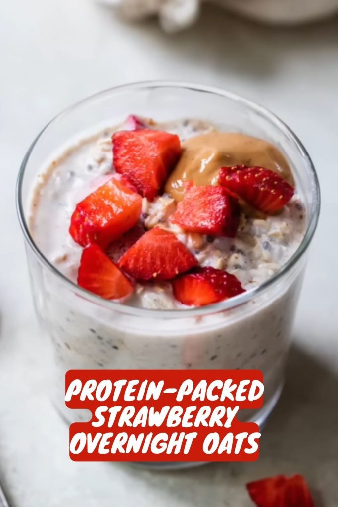 Protein-Packed Strawberry Overnight Oats 3