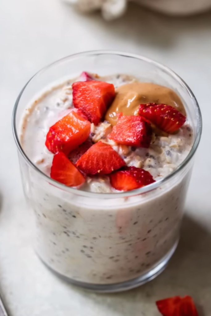 Protein-Packed Strawberry Overnight Oats 1