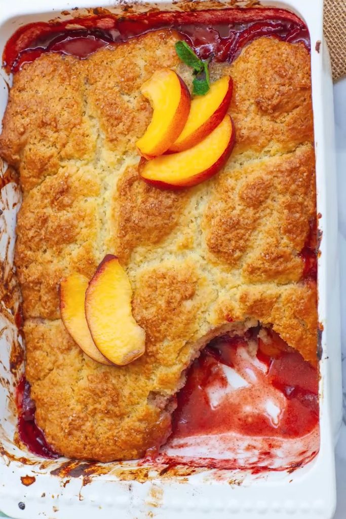 Summertime Peach Cobbler With Buttermilk Biscuits: A Delightful Dessert 1
