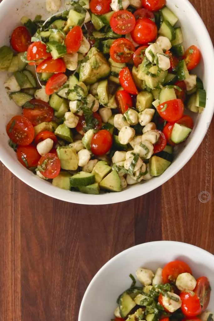 Fresh And Flavorful Cucumber, Tomato, And Mozzarella Salad 1