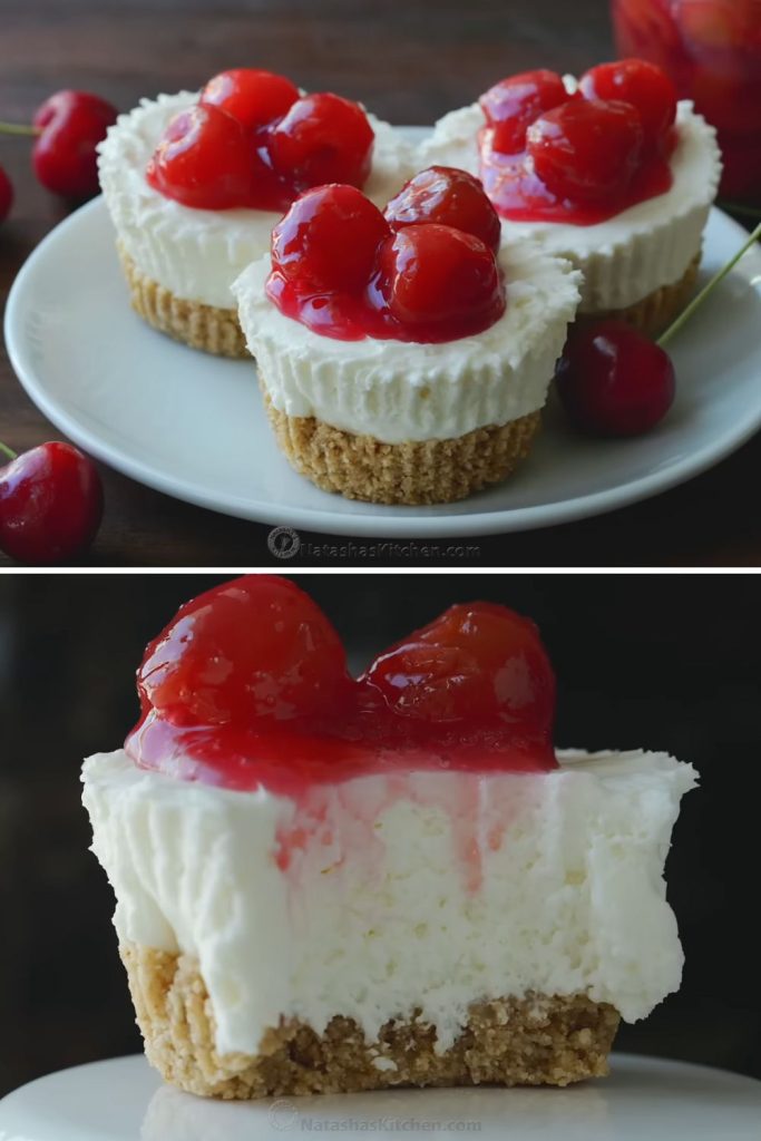 No Bake Cheesecake With Homemade Cherry Topping 1
