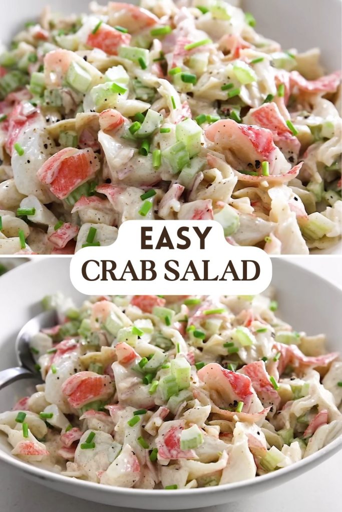 Elevate Your Summer Dining With This Refreshing Crab Salad Recipe! Enjoy The Delectable Blend Of Imitation Crab, Crisp Veggies, And A Creamy Dressing. 🦀🥗 #Summersaladideas #Deliciousdelisalad